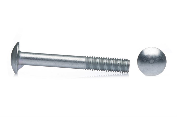 Болт М 6,0*50 замковый с грибовидной головкой (c усом) и неполной резьбой (1кг=93шт) 10011898 - фото 23420