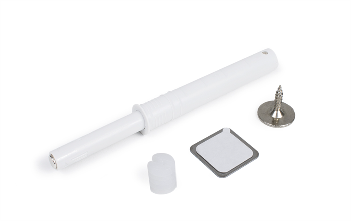 Упор-защелка фасада ВРЕЗНОЙ AMF15/W белый  (tip-on) для петель всех типов с магнитом Boyard 10011795