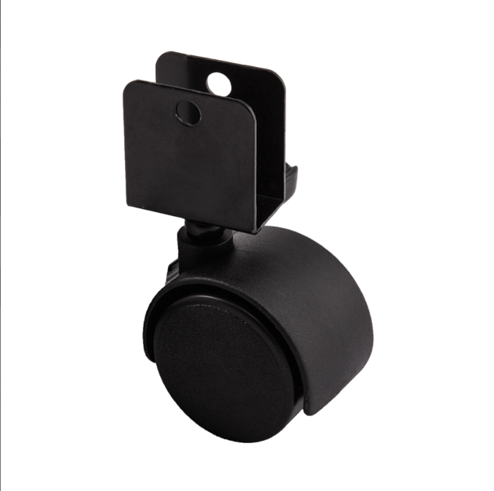 Колесо меб. пласт. d40 U-образное, черный 10011729