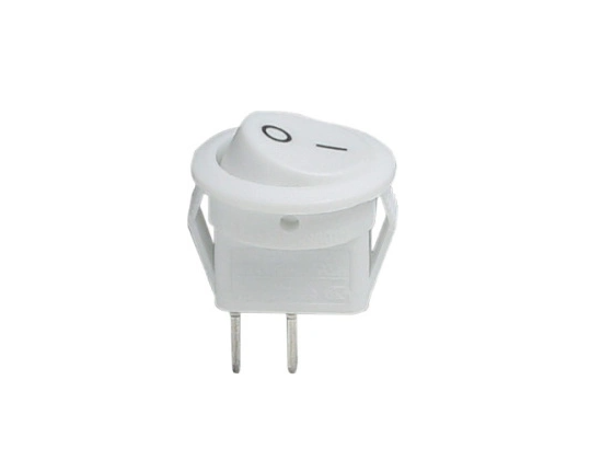 Выключатель клавишный круглый, белый 10011285