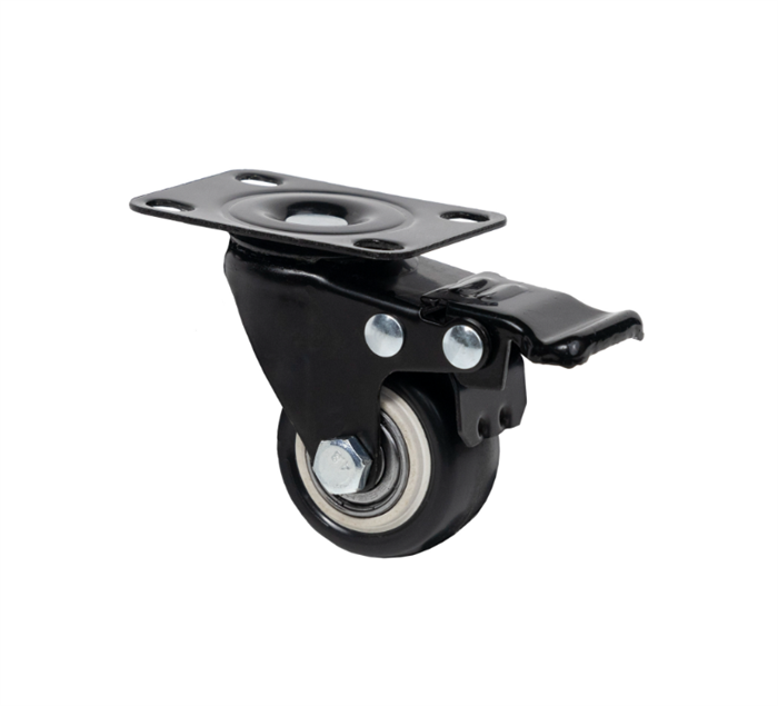 Колесо меб. DIAMOND d50 h72 с винтом М8 с торм., черный 10011283