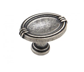 Ручка кнопка 129854 NEOCLASSICO (24216) L=29 мм цвет старое серебро