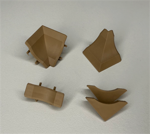 Комплект заглушек и углов для плинтуса В1 mini (1внутр.+1внеш.+2загл) Латте 10012127