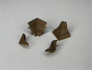 Комплект заглушек и углов для плинтуса В1 mini (1внутр.+1внеш.+2загл) Тёмно-бежевый 10012128