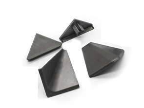 Комплект заглушек и углов П/О серебро плоский  10011879