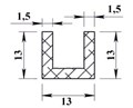 Профиль П-образный  13х13х13х1,5 (2,0 м)  алюмин 10007300