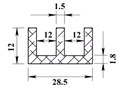 Направляющая Ш-образная БОЛЬШАЯ 28,5 х 12 х 1,5 00004882