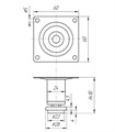Ножка 25 х 25 h-60  (квадратная) GTV 10009244