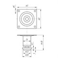 Ножка 25 х 25 h-100  (квадратная) GTV 10007284