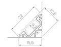 Профиль металлический угловой L-3 м для Led ленты GTV 00006752