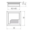 Пропуск для кабеля MERIDA (квадратный), 80*80 алюминий  10007547